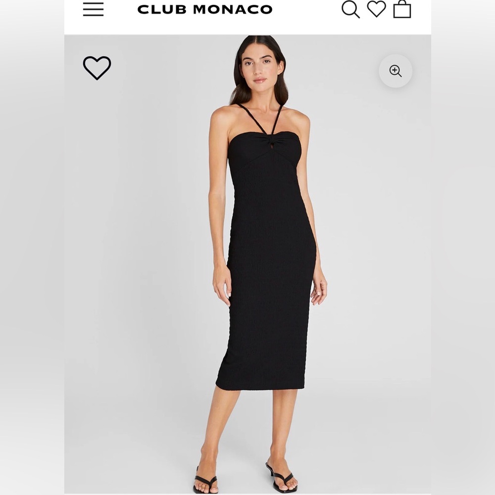 Club Monaco Black Midi Dress